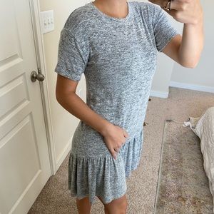 DIP Grey & White & Black Short Sleeve Dress